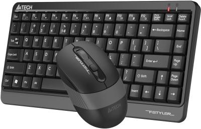 Клавиатура + мышь A4TECH Fstyler FG1110 черный/серый черный/серый USB беспроводная Multimedia (FG1110 GREY)