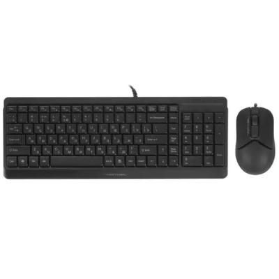 Клавиатура + мышь A4Tech Fstyler F1512 клав:черный мышь:черный USB (F1512 BLACK)