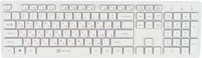 Комплект (клавиатура+мышь) OKLICK 240M, USB, беспроводной, белый