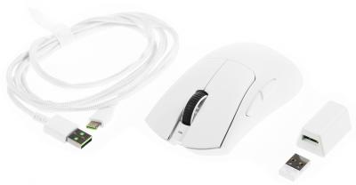 Мышь RAZER DeathAdder V3 Pro белый оптическая (30000dpi) беспроводная USB-C (5but) (RZ01-04630200-R3G1)