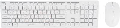 Комплект (клавиатура+мышь) OKLICK 240M, USB, беспроводной, белый
