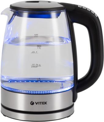 Чайник электрический VITEK VT-8828 серебристый стекло/металл