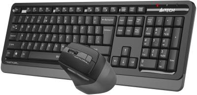 Клавиатура + мышь A4TECH Fstyler FGS1035Q черный/серый черный/серый USB беспроводная Multimedia (FGS1035Q GREY)