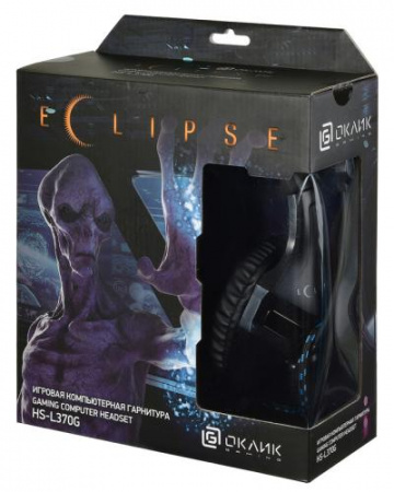 Наушники с микрофоном OKLICK HS-L370G ECLIPSE черный 1.9м мониторы