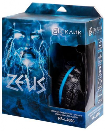 Наушники с микрофоном OKLICK HS-L400G ZEUS черный 1.8м мониторы