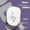 Сетевой фильтр BURO 100SH-W (1 розетка) белый (коробка)