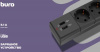 Сетевой фильтр BURO BU-SP1.8_USB_2A-B 1.8м (6 розеток) черный (коробка)