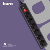 Сетевой фильтр BURO 600SH-16-1.8-B 1.8м (6 розеток) черный (коробка)