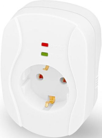 Сетевой фильтр BURO 100SH-Plus-W (1 розетка) белый (коробка)