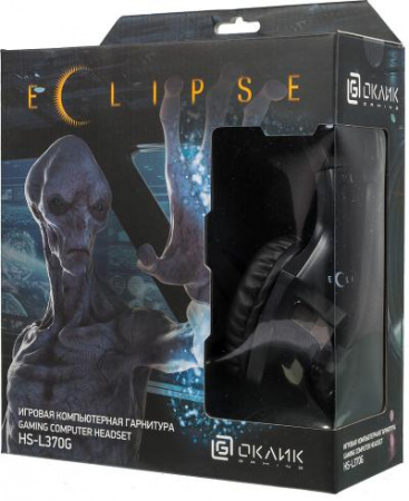 Наушники с микрофоном OKLICK HS-L370G ECLIPSE черный 1.9м мониторы