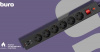 Сетевой фильтр BURO BU-SP1.8_USB_2A-B 1.8м (6 розеток) черный (коробка)